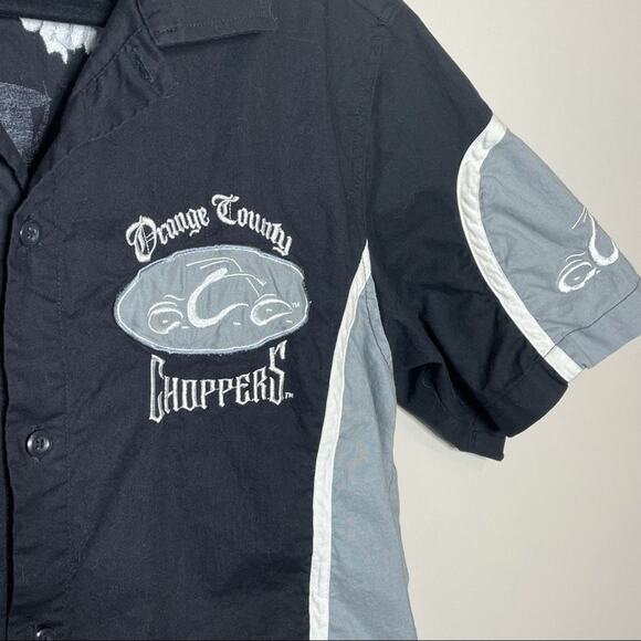 ORANGE COUNTY CHOPPERS short sleeve button down bowling shirt size medium - Picture 3 of 6